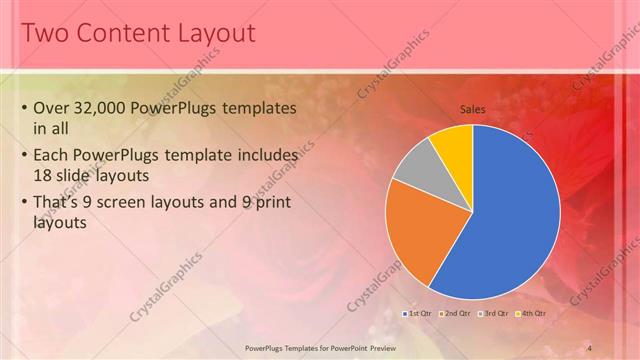 Two Content presentation slide layout