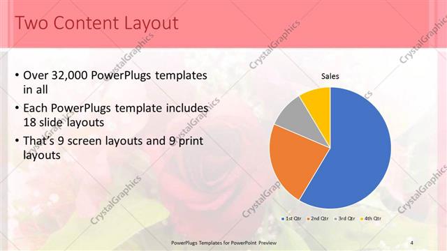 Two Content presentation slide layout