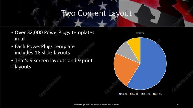 Two Content presentation slide layout