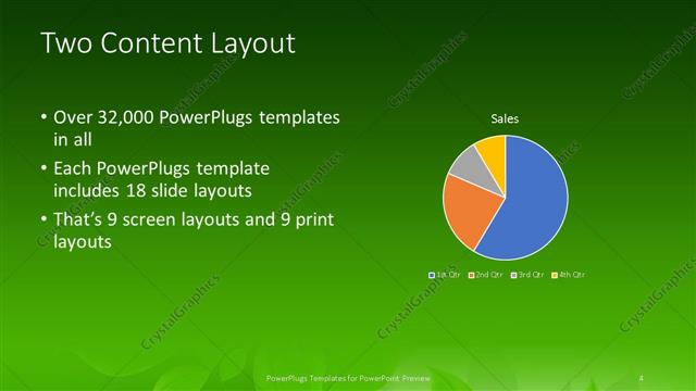 Two Content presentation slide layout
