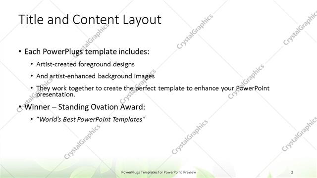 Title and Content presentation slide layout