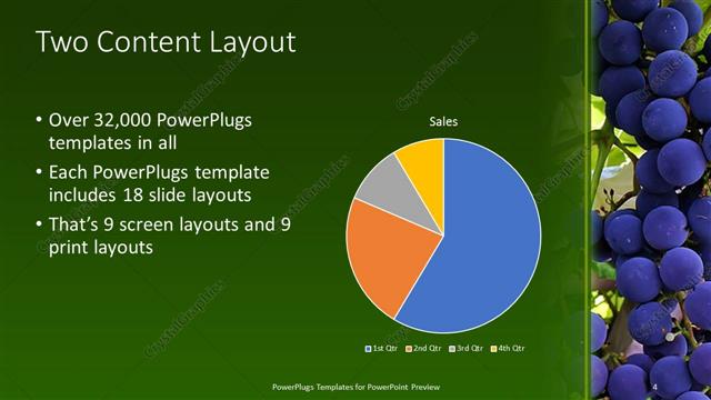 Two Content presentation slide layout
