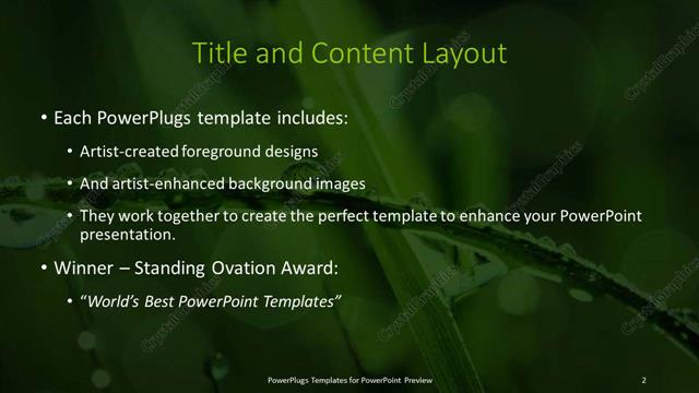 Title and Content presentation slide layout