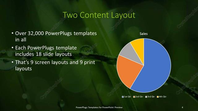 Two Content presentation slide layout