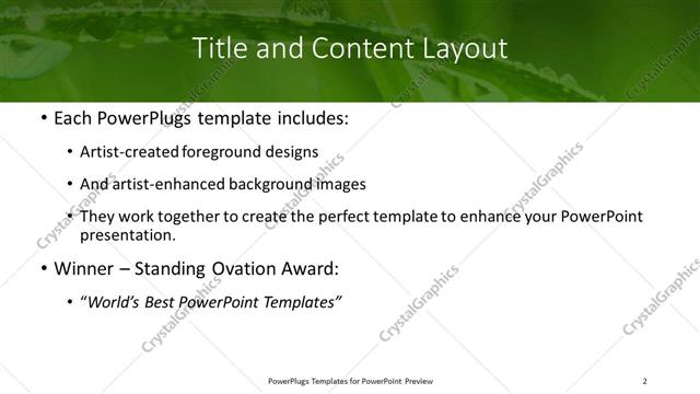 Title and Content presentation slide layout