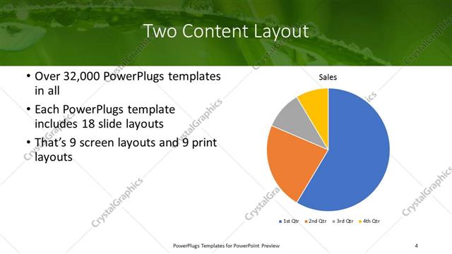 Two Content presentation slide layout