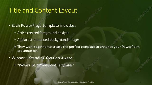Title and Content presentation slide layout