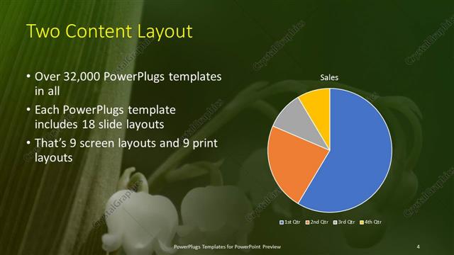 Two Content presentation slide layout