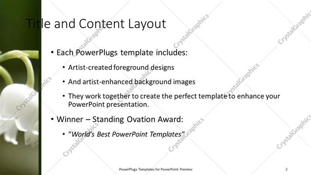 Title and Content presentation slide layout