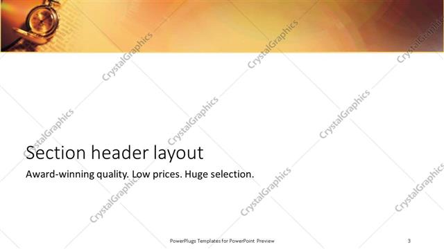 Section Header presentation slide layout