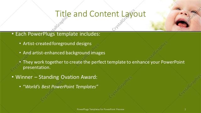 Title and Content presentation slide layout