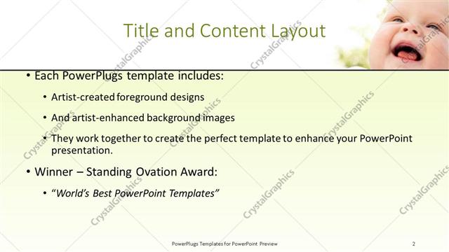 Title and Content presentation slide layout