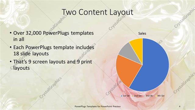 Two Content presentation slide layout