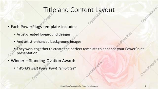 Title and Content presentation slide layout