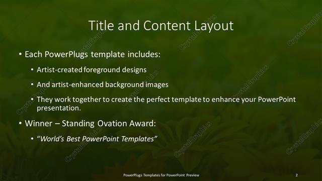 Title and Content presentation slide layout