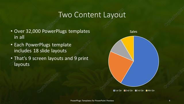 Two Content presentation slide layout