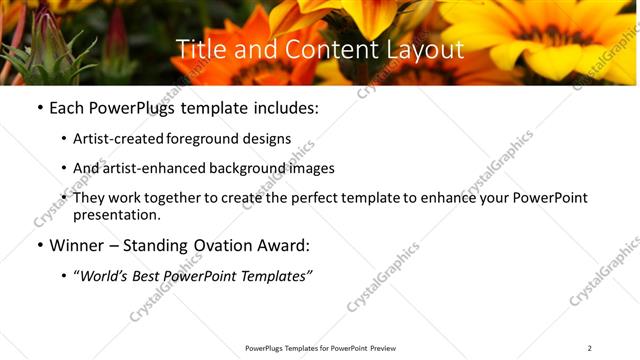 Title and Content presentation slide layout