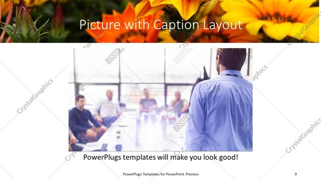 Picture with Caption presentation slide layout