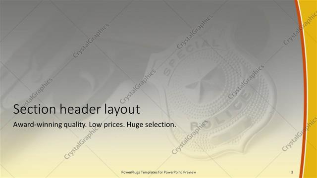 Section Header presentation slide layout