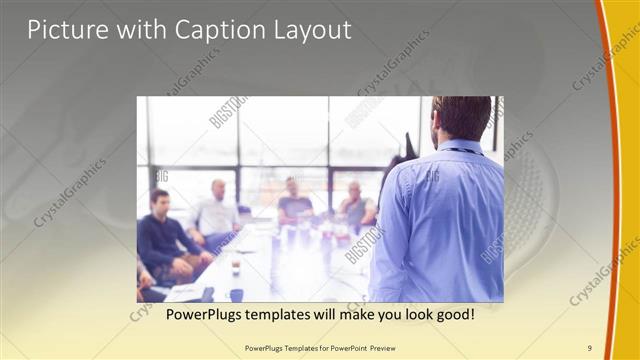Picture with Caption presentation slide layout