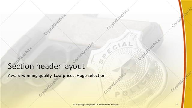 Section Header presentation slide layout