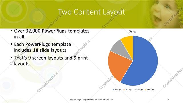 Two Content presentation slide layout