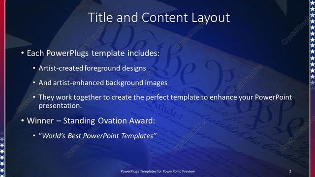 Title and Content presentation slide layout