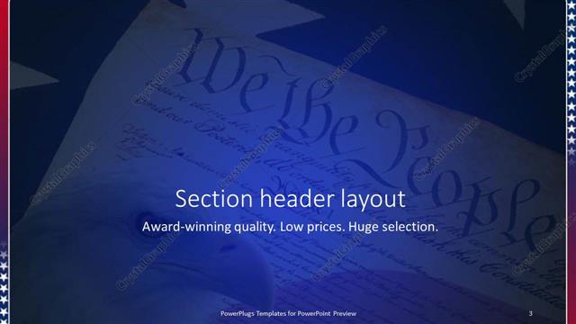 Section Header presentation slide layout