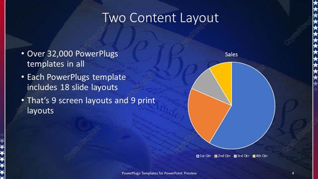 Two Content presentation slide layout
