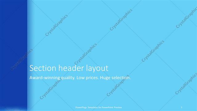 Section Header presentation slide layout