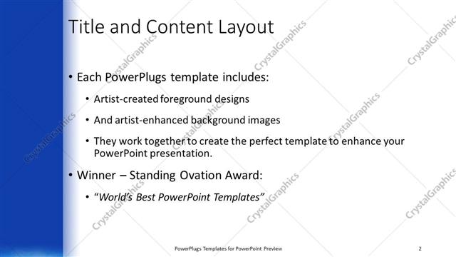 Title and Content presentation slide layout