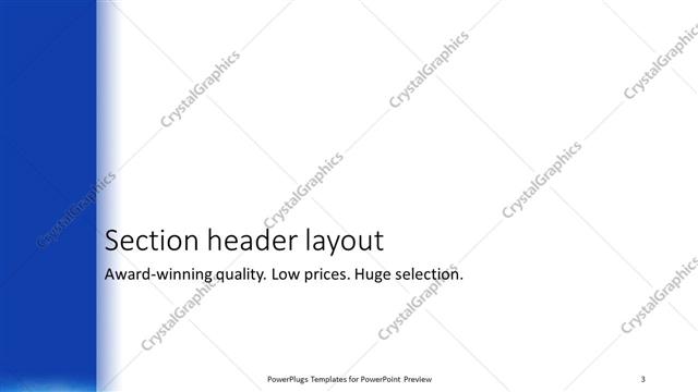 Section Header presentation slide layout