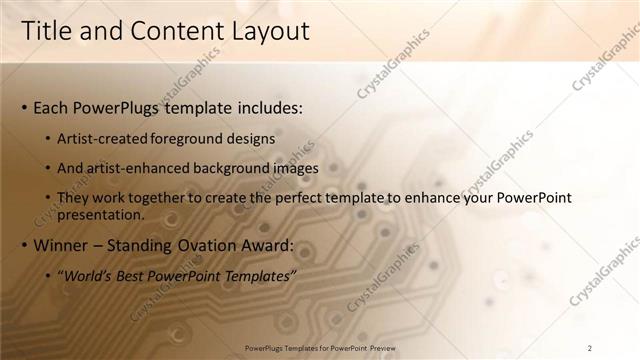 Title and Content presentation slide layout