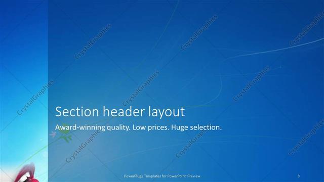 Section Header presentation slide layout