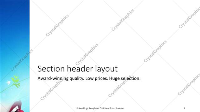 Section Header presentation slide layout