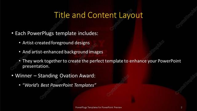 Title and Content presentation slide layout