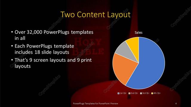 Two Content presentation slide layout