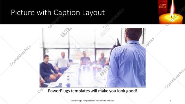Picture with Caption presentation slide layout