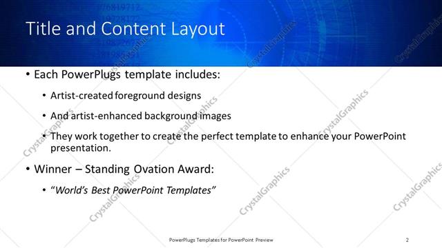Title and Content presentation slide layout