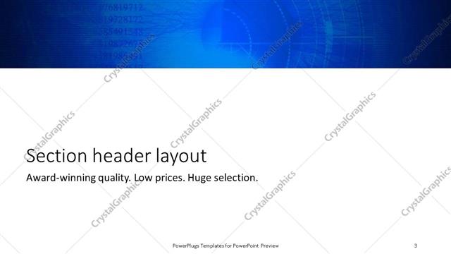 Section Header presentation slide layout