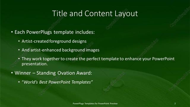 Title and Content presentation slide layout