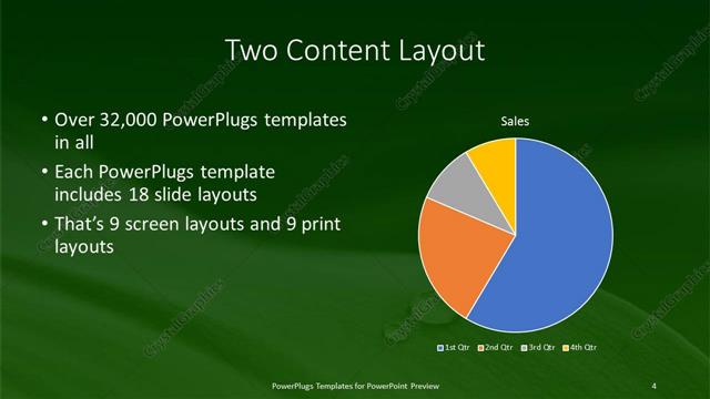 Two Content presentation slide layout