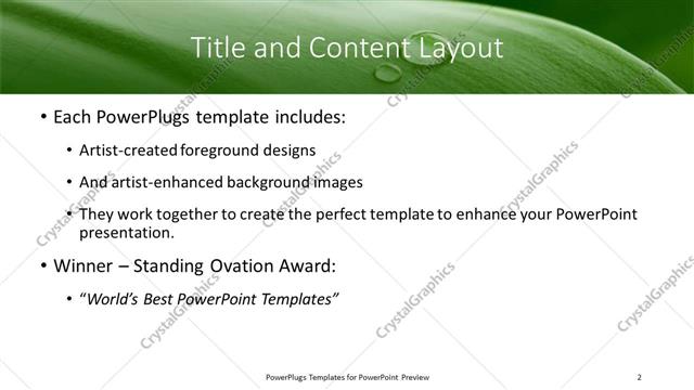Title and Content presentation slide layout