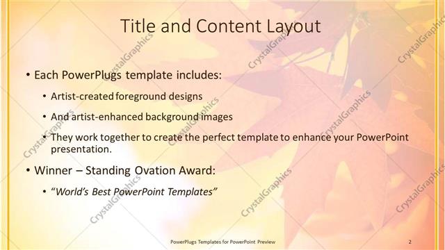 Title and Content presentation slide layout