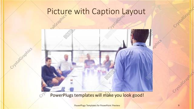 Picture with Caption presentation slide layout