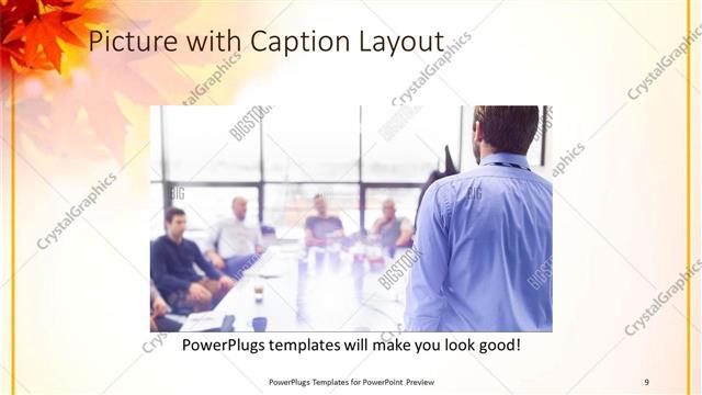 Picture with Caption presentation slide layout