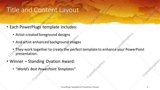 Title and Content presentation slide layout
