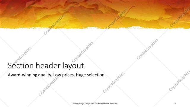 Section Header presentation slide layout