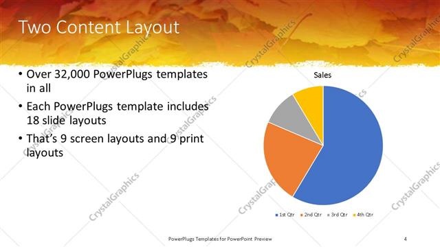 Two Content presentation slide layout