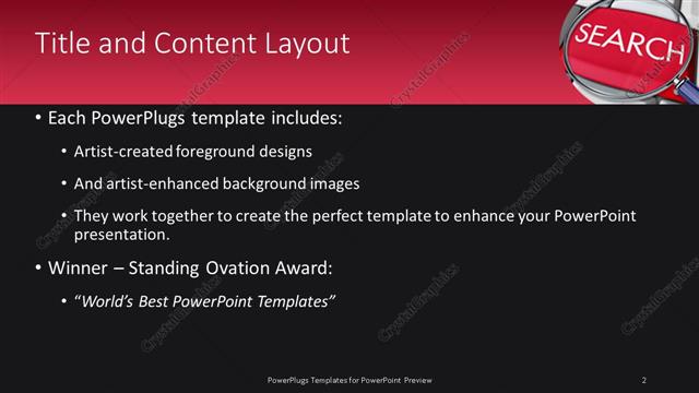 Title and Content presentation slide layout